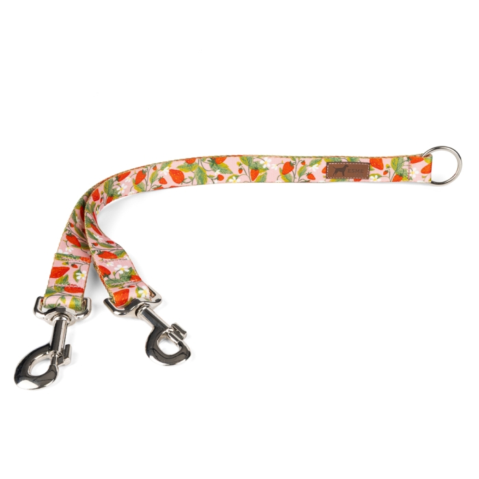 Smycz dla dwóch psów - sweet berry