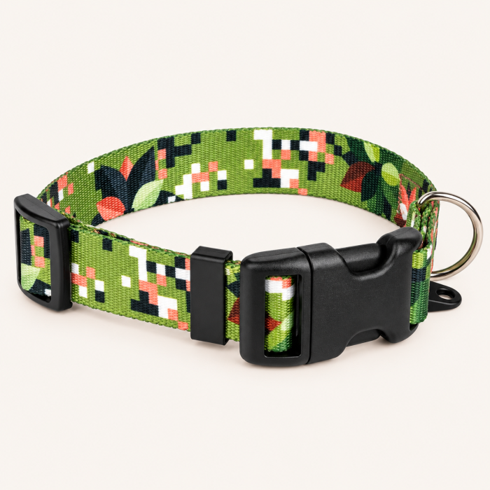 Obroża Pixelowa w Zielonym Kamuflażu.png